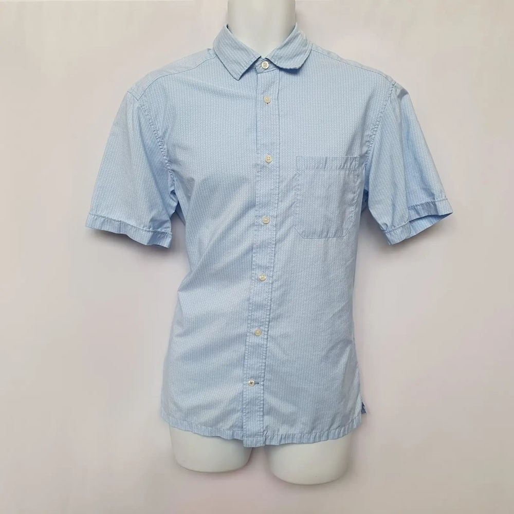Mens Shirt Marks Spencer Blue Harbour Blue Short Sleeved Uk Medium - Picture 1 of 7